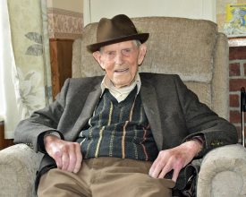 Pakie Wall of Ballydineen Kilmihil on his 100th birthday on 25 Feb 2019 (c) Martin Murray